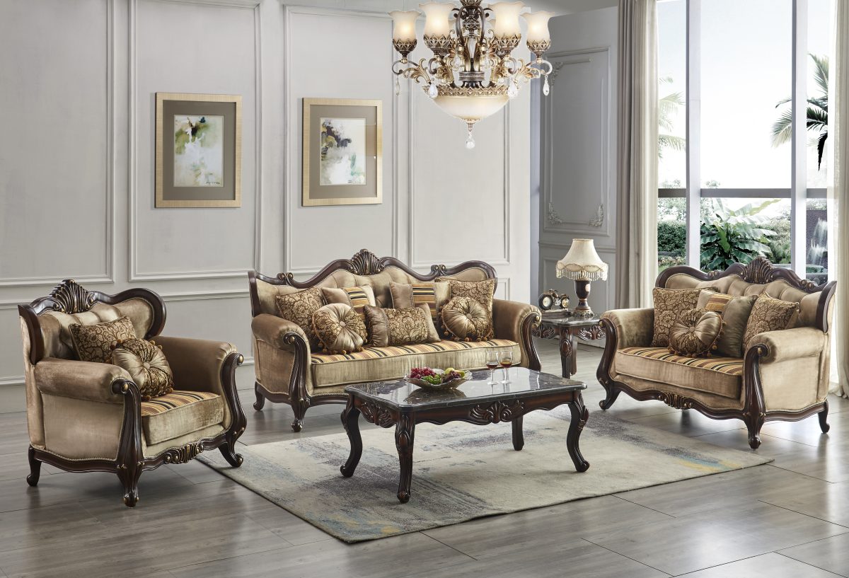 U18 Traditional Loveseat Light Brown