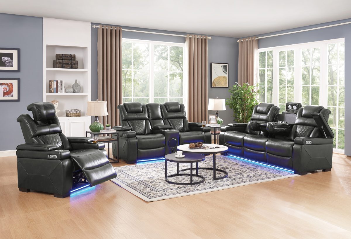 U30 Dual Power Reclining Loveseat w/ Led & USB Type-C