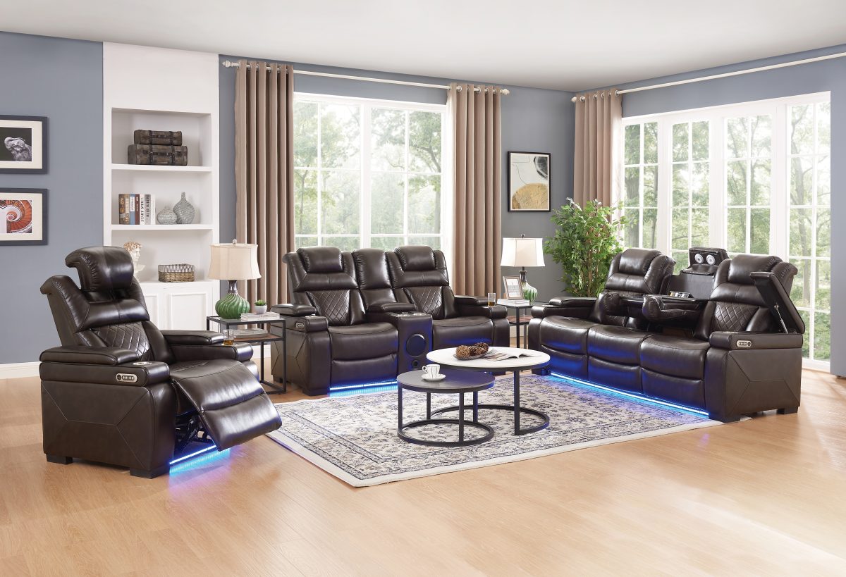U31 Dual Power Reclining Loveseat w/ Led & USB Type-C